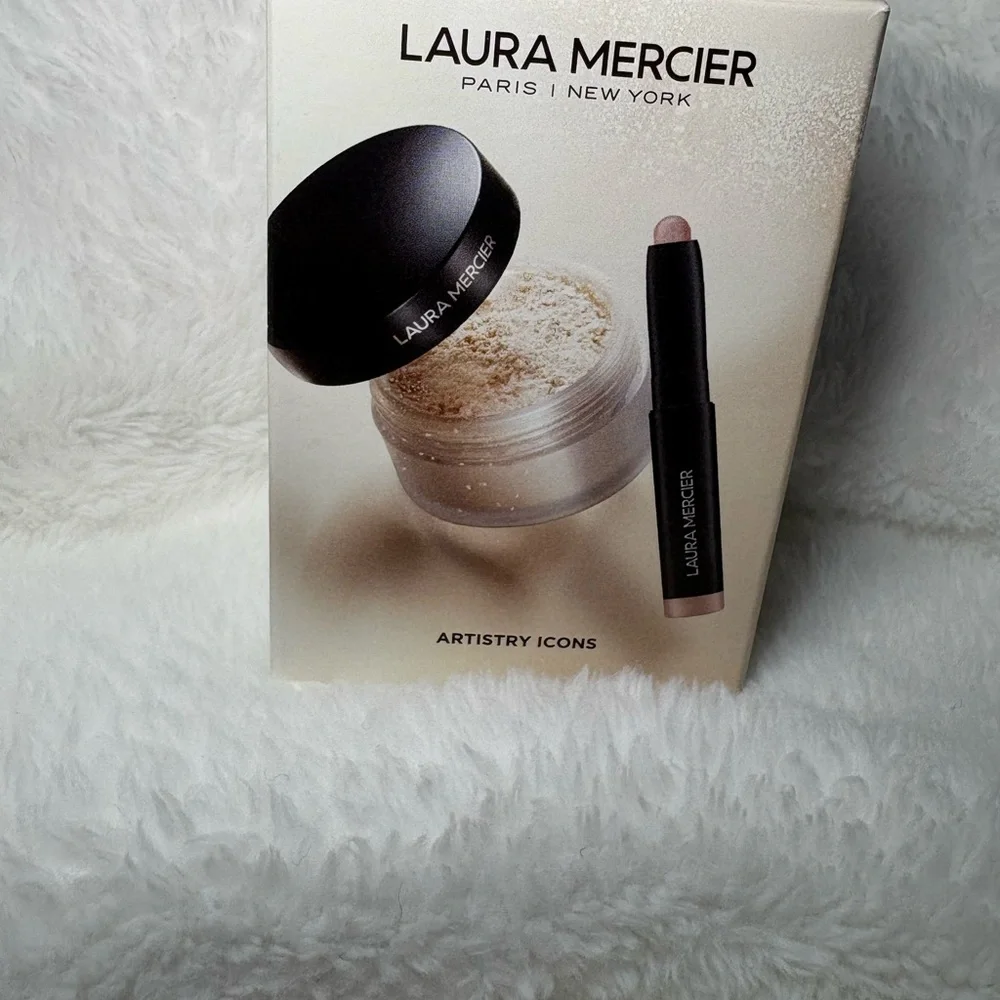 laura mercier Translucent Setting Powder& Cavier eyeshadow Stick in Rosegold
